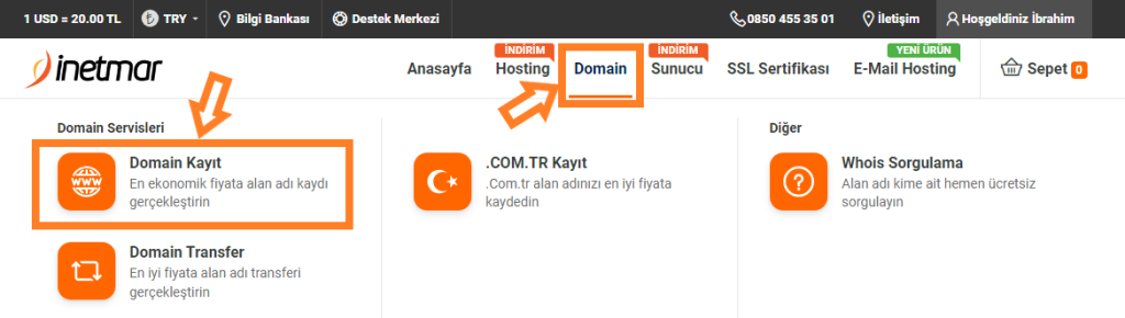 “inetmar.com” Nasıl Domain (Alan Adı) Alabilirim ?