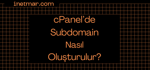 cPanel'de Subdomain Nasıl Oluşturulur?