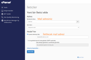 email yönlendirme