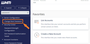 cPanel WHM Root Şifresi Değiştirme