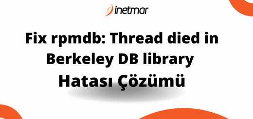 Fix rpmdb: Thread died in Berkeley DB library Hatası