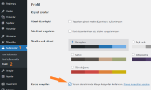 WordPress Klavye Kısayolu