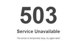 503 Service Unavailable