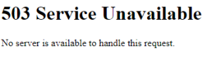 503 Service Unavailable Hatası Çözümü