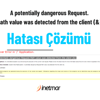 A potentially dangerous Request. Path value was detected from the client