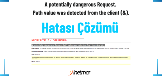 A potentially dangerous Request. Path value was detected from the client