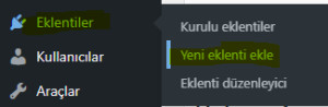 WordPress Yeni Eklenti Ekle Butonu Gözükmüyor