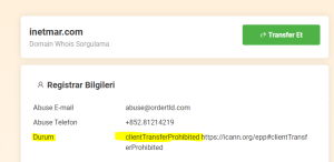 Alan Adı Durum Kodları