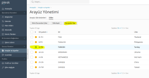 plesk panel türkçe yapma