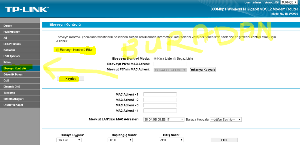 Güvenli İnternet Nasıl Kapatılır