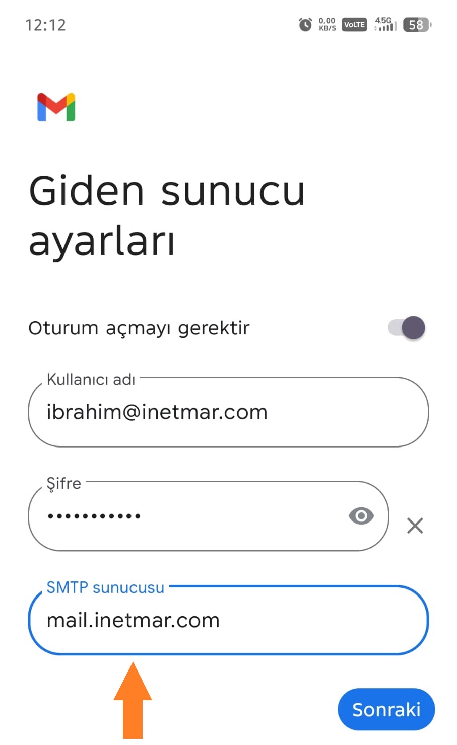 mail kurma telefona